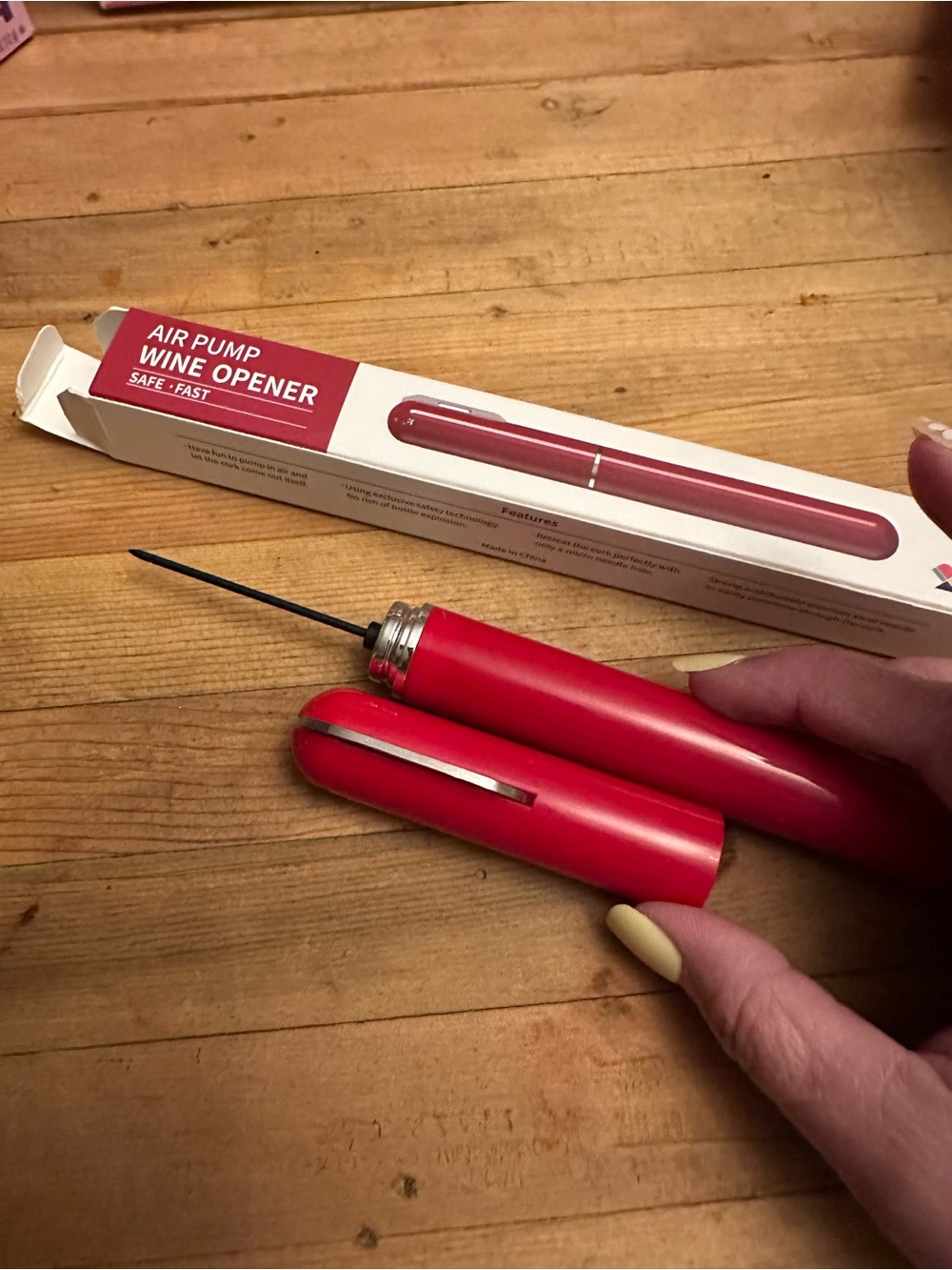 New 2-in-1 Air Pressure Wine Opener with Foil Cutter Wine Bottle Opener